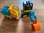 Kiepwagen en graafmachine- Duplo, Ophalen of Verzenden, Zo goed als nieuw, Duplo