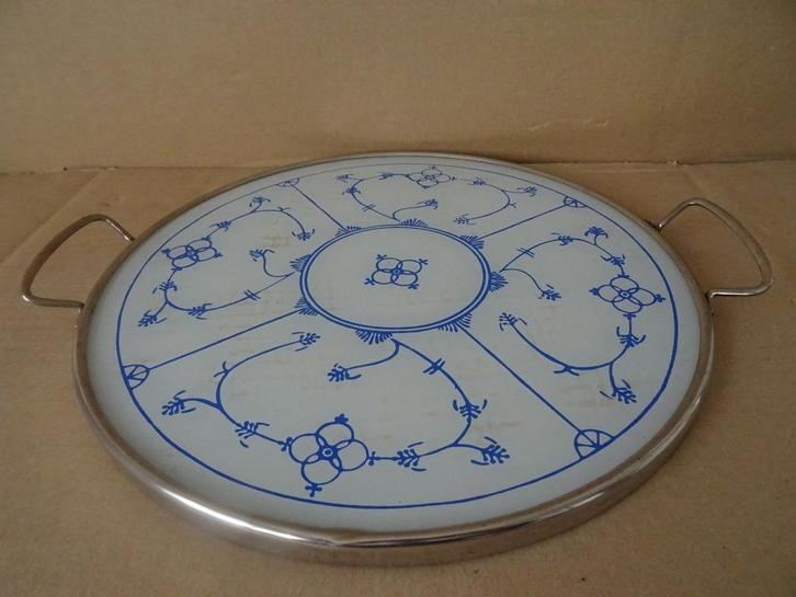 Vintage taartplateau vlaaischotel vlaaischaal gebakschaal, Antiek en Kunst, Curiosa en Brocante, Ophalen of Verzenden