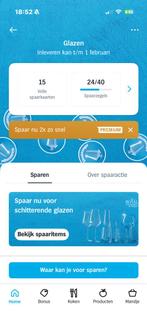 15 spaarkaarten Albert Heijn glazenactie, Albert Heijn, Ophalen