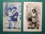 brocante kaarten Gelukkig nieuwjaar kinderen - 1930, Ophalen of Verzenden