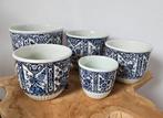 Bloempotten Delfts blauw Boch, Antiek en Kunst, Antiek | Keramiek en Aardewerk, Ophalen