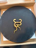 Diamantini Domeniconi Klok met Slangenwijzers, Gebruikt, Porselein of Keramiek, Schaal, Rond