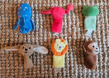 Hema vingerpoppetjes dieren 6 st. beschikbaar voor biedingen