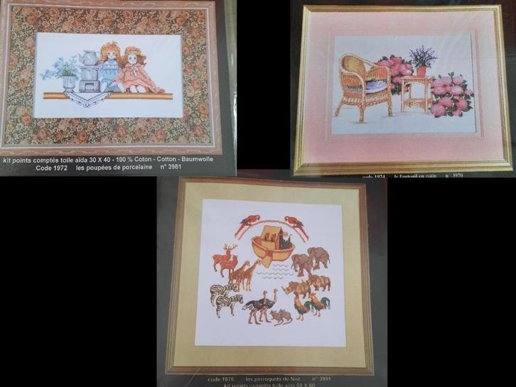 3 borduurpakketen Marie Coeur - NIEUW, Hobby en Vrije tijd, Borduren en Borduurmachines, Nieuw, Borduurpakket, Handborduren, Ophalen of Verzenden