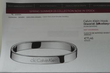 Calvin Klein hook bracelet.  beschikbaar voor biedingen