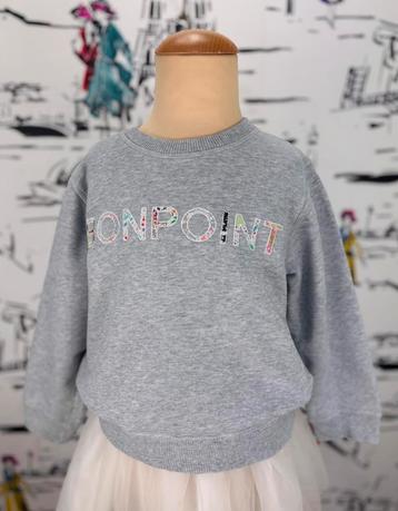 Bonpoint grijze sweater trui meisje maat 4 beschikbaar voor biedingen