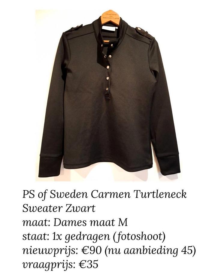 PS of Sweden carmen turtleneck sweater zwart dames maat M, Dieren en Toebehoren, Paardrijkleding, Zo goed als nieuw, Dames, Bovenkleding