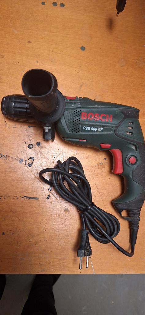 Bosch PSB 500 RE Boormachine, Doe-het-zelf en Verbouw, Gereedschap | Boormachines, Gebruikt, Boormachine, 400 tot 600 watt, Klopboormechanisme
