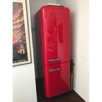 Rode smeg koelkast, Witgoed en Apparatuur, Koelkasten en IJskasten, 200 liter of meer, Zo goed als nieuw, Met vriesvak, 160 cm of meer