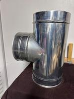 T-Stuk dubbelwandig RVS 20 Rond met deksel, Ophalen, Afvoer, Zo goed als nieuw, Rvs