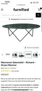 Marmeren salontafel - groen marmer - €250, Huis en Inrichting, Tafels | Salontafels, Ophalen, Overige materialen, Marmer, 100 tot 150 cm