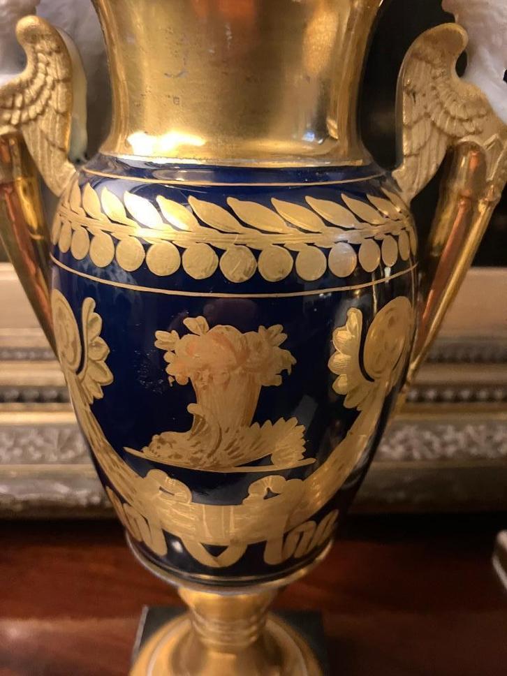 Drie empire porseleinen urnvazen Vieux Paris, Antiek en Kunst, Antiek | Porselein, Ophalen of Verzenden