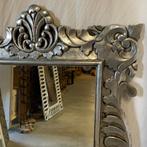 Barok spiegel - Houten lijst zilver - 120 x 80 cm -TTM Wonen, TTM Wonen, Meubels – (Perzische) Tapijten en Woonaccessoires, Nieuw