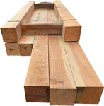 Douglas palen /  balken  geschaafd 19x19 cm - nr: TB82