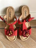 Gabor: Nieuwe, rood leren sandalen. Maat 6 1/2 = 40, Nieuw, Sandalen of Muiltjes, Ophalen of Verzenden, Gabor