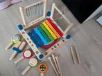 Muziektafel met xylofoon, trommel en instrumenten - hout, Ophalen of Verzenden, Gebruikt, Overige typen