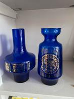 Marsberger vazen blauw glas (2), Antiek en Kunst, Antiek | Vazen, Ophalen of Verzenden