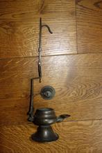 Olielamp Brons mijnlamp., Ophalen of Verzenden