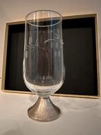 Vintage glas met zilveren voet, Ophalen of Verzenden