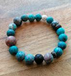 Nieuwe zelfgemaakte armband met natuurstenen kralen turkoois, Overige materialen, Met bedels of kralen, Overige kleuren, Nieuw
