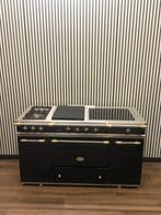 Luxe Fornuis Lacanche 3 pits + INDUCTIE zwart/messing 150 cm, Fornello Esperta, Ophalen of Verzenden, Zo goed als nieuw, Energieklasse A of zuiniger