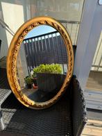 1960s Oval Pieterman Gold look wood mirror - 81*61, Huis en Inrichting, Verzenden, Zo goed als nieuw, Minder dan 100 cm, Rechthoekig