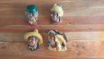 4 x Bosson heads in goede staat - jaren '60, Verzamelen, Beelden en Beeldjes, Ophalen, Zo goed als nieuw, Mens