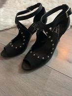 Toral Zwarte leren muiltjes/pumps, Kleding | Dames, Schoenen, Ophalen of Verzenden, Zo goed als nieuw, Zwart, Sandalen of Muiltjes