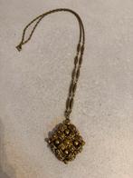 Vintage Gouden Kleurige Ketting met Hanger, Overige materialen, Gebruikt, Overige voorstellingen, Ophalen of Verzenden