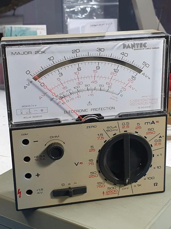 Pantec Major 20K, Doe-het-zelf en Verbouw, Meetapparatuur, Multimeter, Ophalen of Verzenden