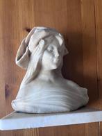 Antieke marmer buste vrouw, Antiek en Kunst, Ophalen of Verzenden