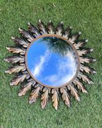 Vintage DeKnudt sunburst heksenoog zonnespiegel mid century, Huis en Inrichting, Woonaccessoires | Spiegels, Ophalen, Rond, Zo goed als nieuw