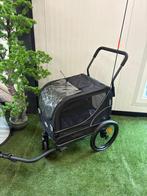 Deryan Hondenfietskar - 2 in 1 - Tot 20KG - Zwart - Showroom, Ophalen of Verzenden, Nieuw, Overige merken, Regenhoes