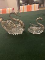 Zilveren Zwanen Kristallen Bakjes, Antiek en Kunst, Ophalen of Verzenden