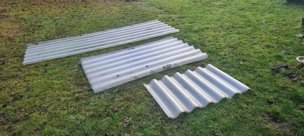 Transparante golfplaten incl. montage materiaal, Doe-het-zelf en Verbouw, Platen en Panelen, Ophalen of Verzenden, Gebruikt, Overige materialen