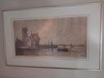 Ets Martin van Waning genaamd Reis aan den Rijn kasteelruine, Antiek en Kunst, Kunst | Etsen en Gravures, Ophalen of Verzenden