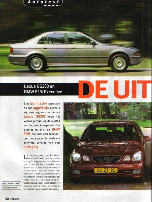 Autokampioen dubbeltest Lexus GS300 en BMW 528i 1998, Boeken, Auto's | Folders en Tijdschriften, Gelezen, BMW, Verzenden
