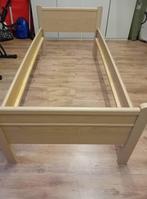 Seniorenbed met verstelbare lattenbodem, Ophalen, 90 cm, Eenpersoons, Beige
