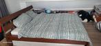 Eikenhouten bed, Huis en Inrichting, Ophalen, Gebruikt, Bruin, Tweepersoons