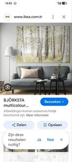 BJÖRKSTA Schilderij - Boslandschap, Ophalen of Verzenden, 75 m² of meer, Groen, Modern