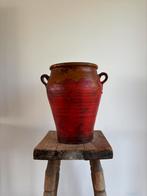 Mooie antieke spaanse grespot kruik, Rond, Ophalen of Verzenden, Zo goed als nieuw, Terracotta
