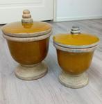 2 potten (bloempotten) met deksel, aardewerk, Antiek en Kunst, Ophalen of Verzenden