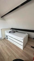 IKEA SLÄKT bed met opberglades, Huis en Inrichting, Slaapkamer | Bedden, Ophalen, 90 cm, Eenpersoons, Wit