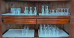 Uitgebreid 57 delig vintage kristallen glasservies, Huis en Inrichting, Keuken | Servies, Ophalen, Glas of Glazen, Overige stijlen