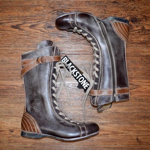 BLACKSTONE - leren Retro laarzen cognac - maat 37, Kleding | Dames, Schoenen, Nieuw, Hoge laarzen, Overige kleuren, Ophalen of Verzenden