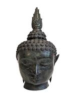 Antiek Boeddha Hoofd – Zuidoost-Azië, ca. 18e–19e eeuw, Ophalen of Verzenden, Gebruikt