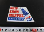 sticker ship show meppel mei 1987, Verzamelen, Stickers, Ophalen, Zo goed als nieuw, Bedrijf of Vereniging