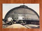 Amsterdam 700 jaar. Centraal Station rond 1900., Ophalen of Verzenden, Trein, Kaart of Prent