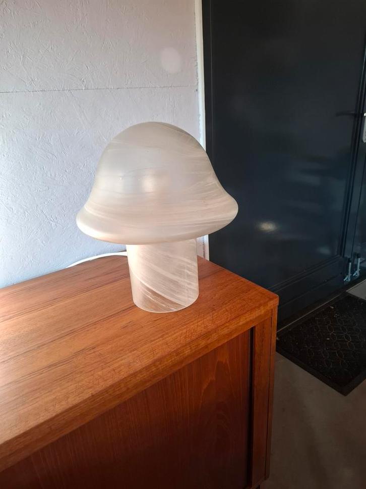 Peill en Pützler paddenstoel tafellamp, Huis en Inrichting, Lampen | Tafellampen, Zo goed als nieuw, Glas, Ophalen of Verzenden