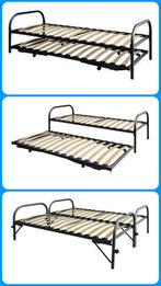 2-persoons onderschuifbed (160x200) incl matrassen (nieuw), Ophalen, Tweepersoons, Zo goed als nieuw, 80 cm